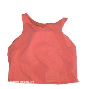 Lululemon Workout Top Coral Pink Racerback Cropped Tank Top Athletic‎ Activewear
